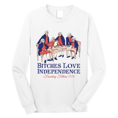 Bitches Love Independence 4th Of July Long Sleeve Shirt