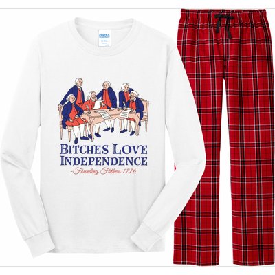 Bitches Love Independence 4th Of July Long Sleeve Pajama Set