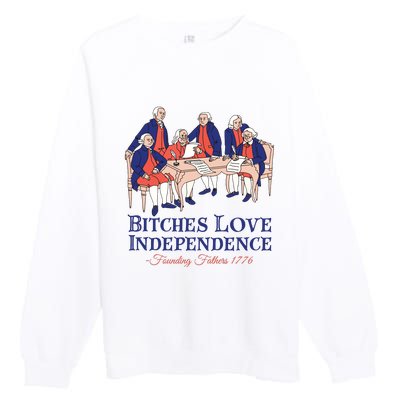 Bitches Love Independence 4th Of July Premium Crewneck Sweatshirt