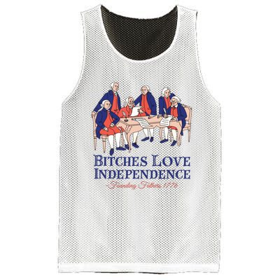 Bitches Love Independence 4th Of July Mesh Reversible Basketball Jersey Tank