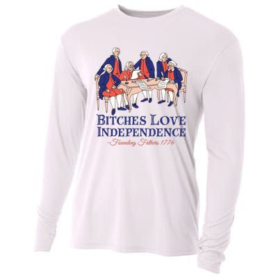 Bitches Love Independence 4th Of July Cooling Performance Long Sleeve Crew