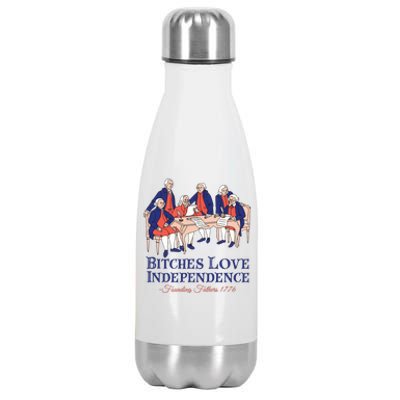 Bitches Love Independence 4th Of July Stainless Steel Insulated Water Bottle