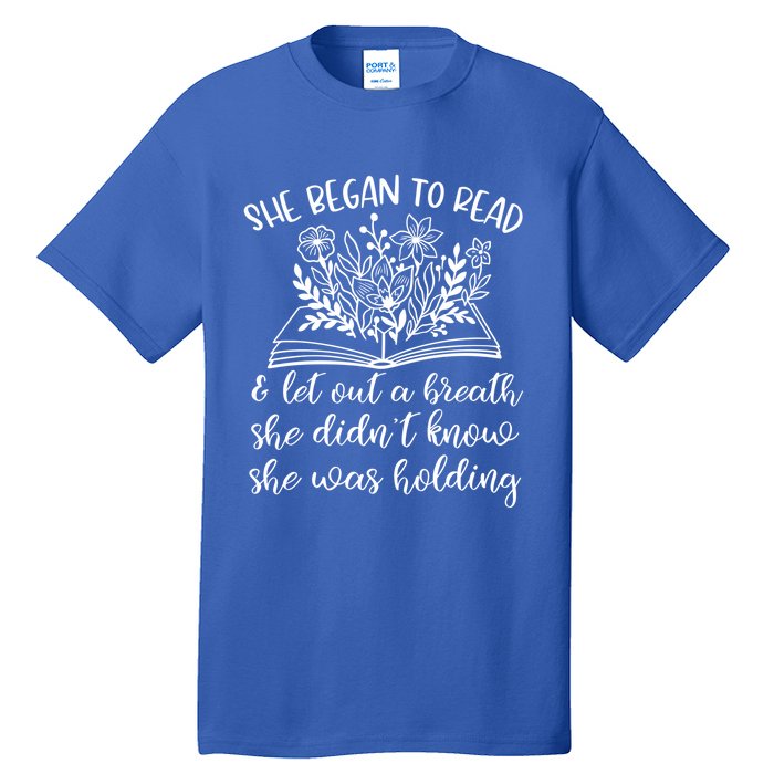 Book Lover Ideas Love To Read Wildflower Book Quotes Cute Gift Tall T-Shirt