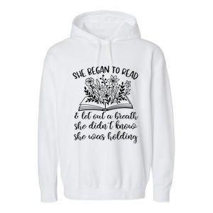 Book Lover Ideas Love To Read Wildflower Book Quotes Cute Gift Garment-Dyed Fleece Hoodie