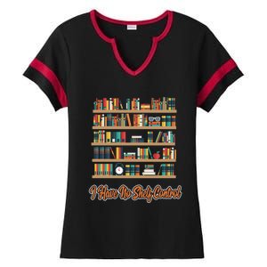 Book Lovers I Have No Sh Control Funny Librarian Cool Gift Ladies Halftime Notch Neck Tee