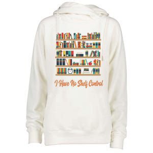 Book Lovers I Have No Sh Control Funny Librarian Cool Gift Womens Funnel Neck Pullover Hood