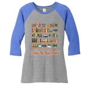 Book Lovers I Have No Sh Control Funny Librarian Cool Gift Women's Tri-Blend 3/4-Sleeve Raglan Shirt