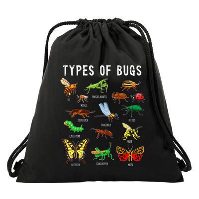 Bug Lover Insect Lover Types Of Bugs Bug Collector Bug Drawstring Bag