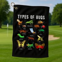 Bug Lover Insect Lover Types Of Bugs Bug Collector Bug Golf Towel
