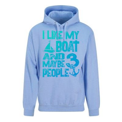 Boats Lover I Like My Boat And Maybe 3 People Boating Gift Unisex Surf Hoodie