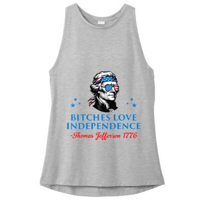 Bitches Love Independence Thomas Jefferson Founding Ladies PosiCharge Tri-Blend Wicking Tank
