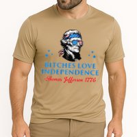 Bitches Love Independence Thomas Jefferson Founding Cooling Performance Crew T-Shirt