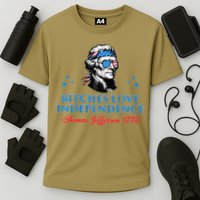 Bitches Love Independence Thomas Jefferson Founding Cooling Performance Crew T-Shirt