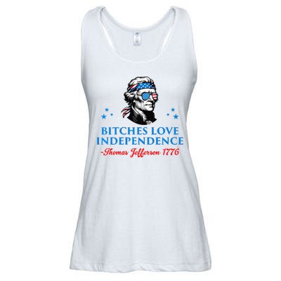 Bitches Love Independence Thomas Jefferson Founding Ladies Essential Flowy Tank