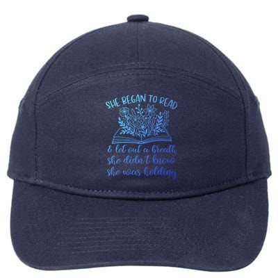 Book Lover Ideas Love To Read Wildflower Book Quotes Cute Gift 7-Panel Snapback Hat