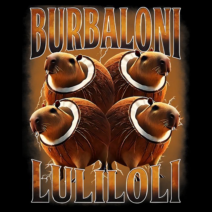 Burbaloni Luliloli Italian Brain Rot Capybara Meme T-Shirt