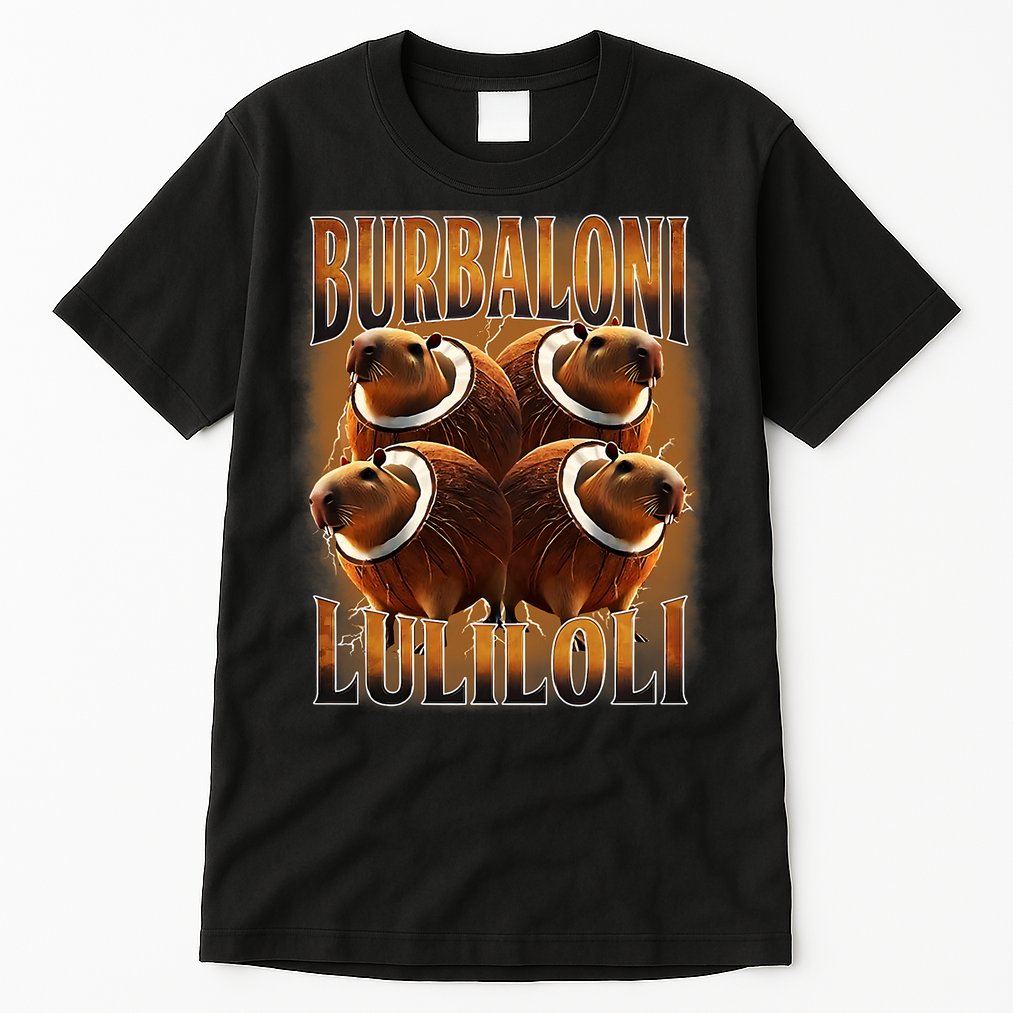 Burbaloni Luliloli Italian Brain Rot Capybara Meme Tall T-Shirt