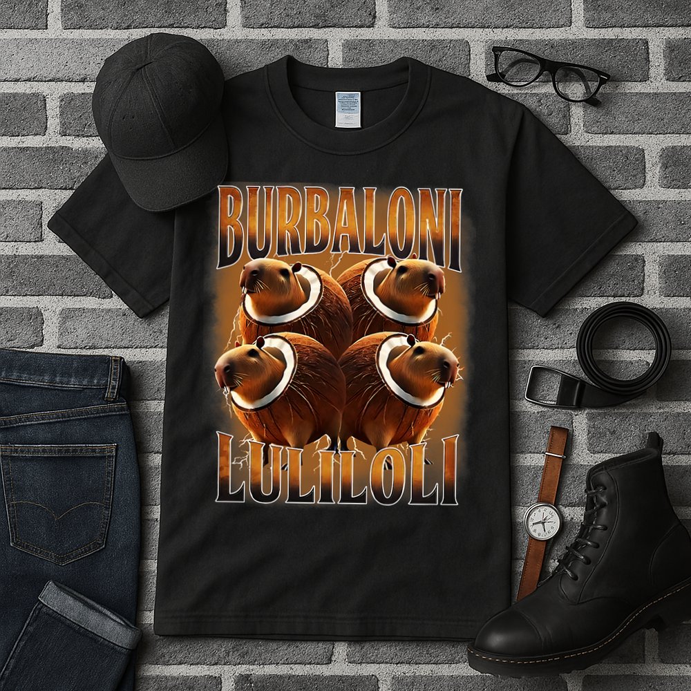 Burbaloni Luliloli Italian Brain Rot Capybara Meme Tall T-Shirt