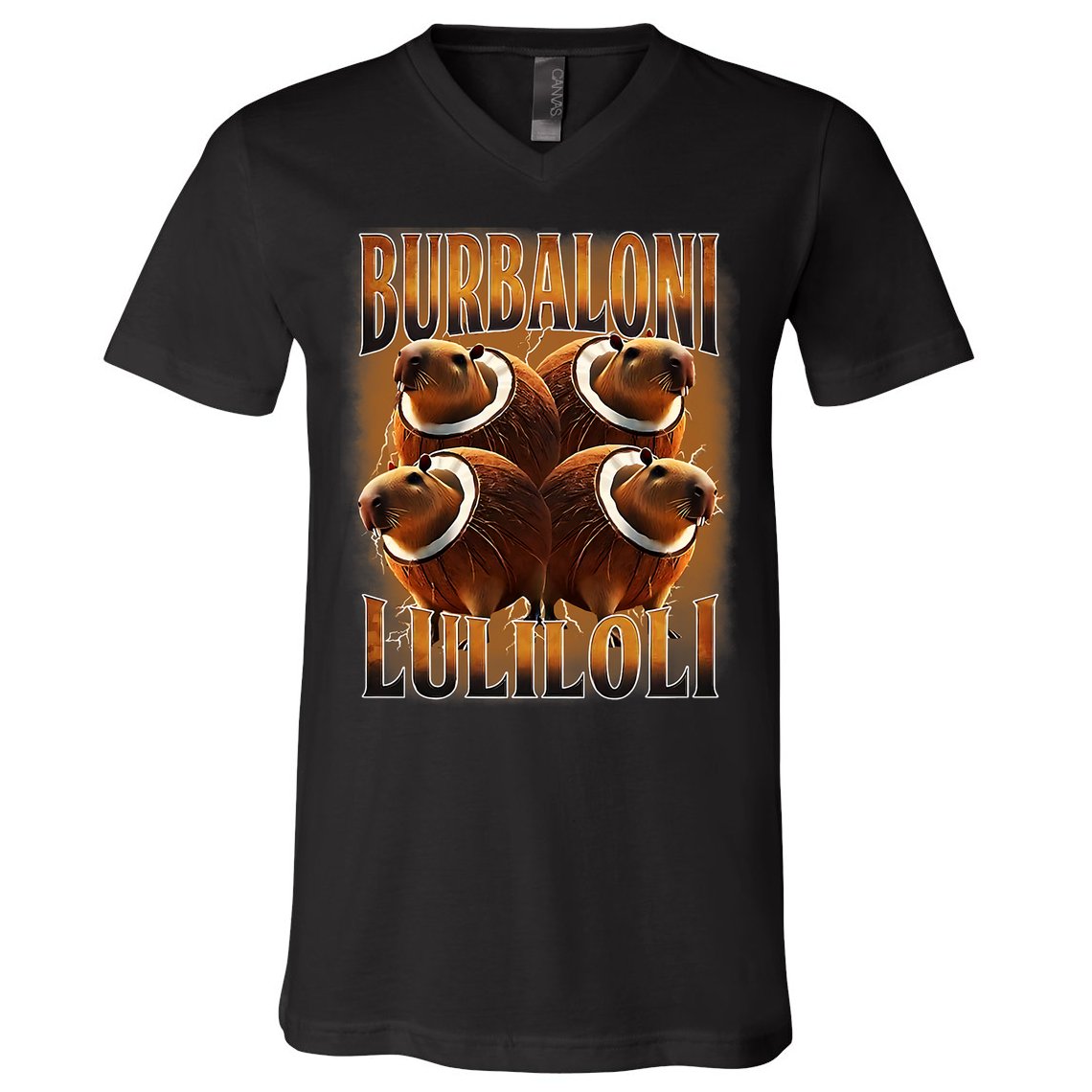 Burbaloni Luliloli Italian Brain Rot Capybara Meme V-Neck T-Shirt