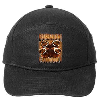 Burbaloni Luliloli Italian Brain Rot Capybara Meme 7-Panel Snapback Hat