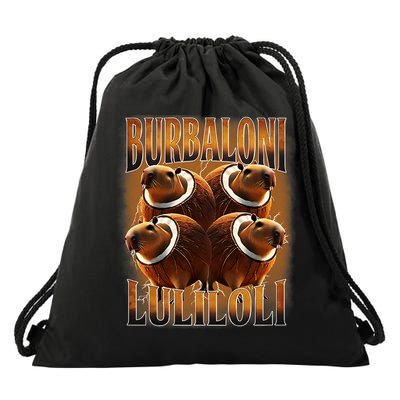 Burbaloni Luliloli Italian Brain Rot Capybara Meme Drawstring Bag