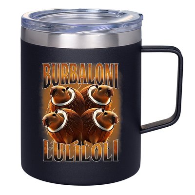Burbaloni Luliloli Italian Brain Rot Capybara Meme 12oz Stainless Steel Coffee Mug