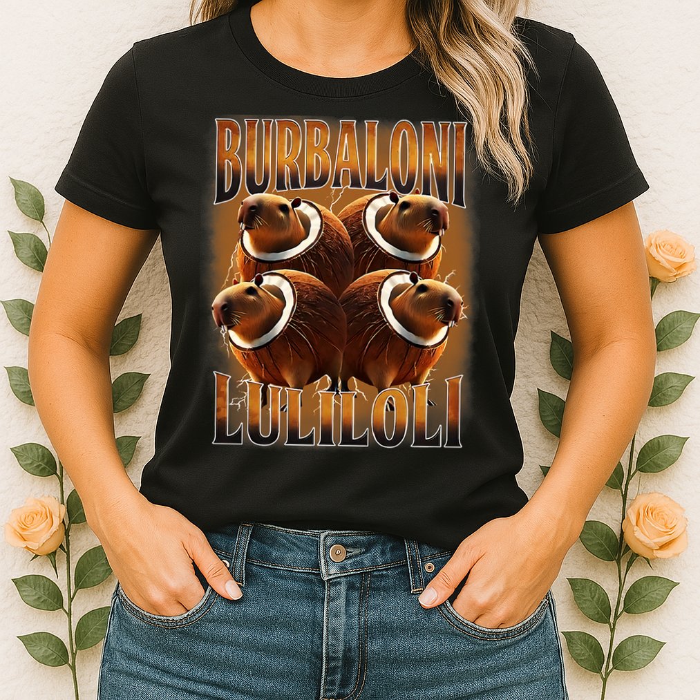 Burbaloni Luliloli Italian Brain Rot Capybara Meme Womens T-Shirt