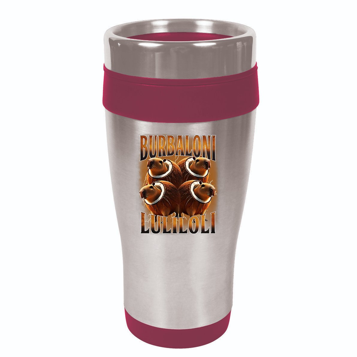 Burbaloni Luliloli Italian Brain Rot Capybara Meme 16oz Travel Tumbler