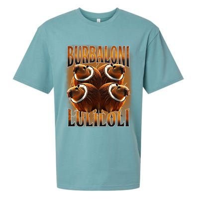 Burbaloni Luliloli Italian Brain Rot Capybara Meme Sueded Cloud Jersey T-Shirt