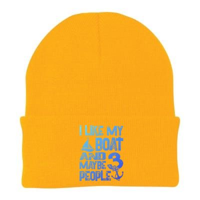 Boats Lover I Like My Boat And Maybe 3 People Boating Gift Knit Cap Winter Beanie