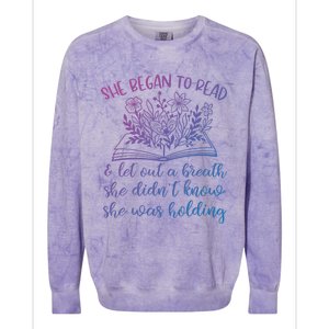 Book Lover Ideas Love To Read Wildflower Book Quotes Cute Gift Colorblast Crewneck Sweatshirt