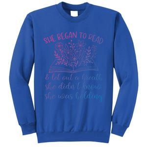 Book Lover Ideas Love To Read Wildflower Book Quotes Cute Gift Tall Sweatshirt