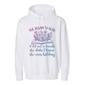 Book Lover Ideas Love To Read Wildflower Book Quotes Cute Gift Garment-Dyed Fleece Hoodie