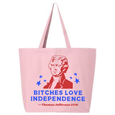 Bitches Love Independence Funny 4th Of July Thomas Jefferson 25L Jumbo Tote