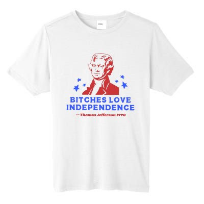 Bitches Love Independence Funny 4th Of July Thomas Jefferson Tall Fusion ChromaSoft Performance T-Shirt