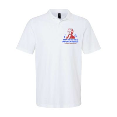 Bitches Love Independence Funny 4th Of July Thomas Jefferson Softstyle Adult Sport Polo