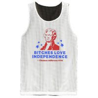 Bitches Love Independence Funny 4th Of July Thomas Jefferson Mesh Reversible Basketball Jersey Tank