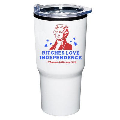 Bitches Love Independence Funny 4th Of July Thomas Jefferson Tumbler