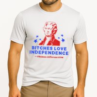 Bitches Love Independence Funny Founding Fathers 4th Of July Cooling Performance Crew T-Shirt