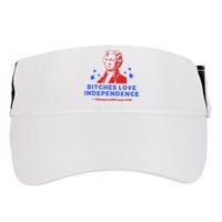 Bitches Love Independence Funny Founding Fathers 4th Of July Adult Drive Performance Visor