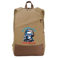 Bitches Love Independence Funny 4th Of July Thomas Jefferson Cotton Canvas Backpack