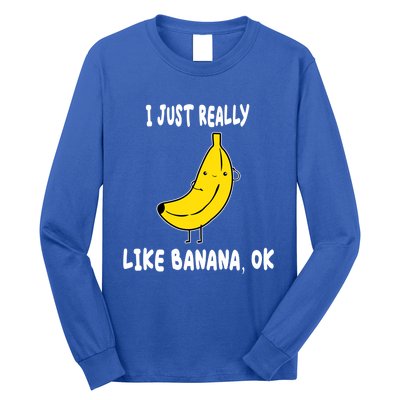 Banana Lover I Just Really Like Banana Fruit Premium Gift Long Sleeve Shirt