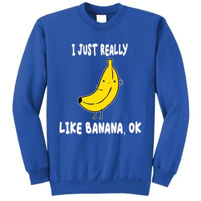 Banana Lover I Just Really Like Banana Fruit Premium Gift Sweatshirt