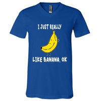 Banana Lover I Just Really Like Banana Fruit Premium Gift V-Neck T-Shirt