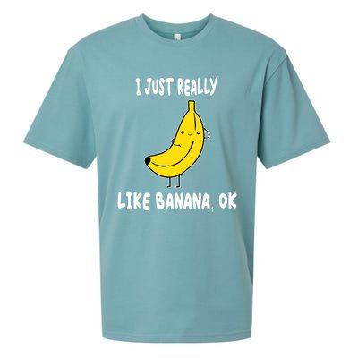 Banana Lover I Just Really Like Banana Fruit Premium Gift Sueded Cloud Jersey T-Shirt