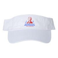 Bitches Love Independence Funny 4th Of July Thomas Jefferson Valucap Bio-Washed Visor