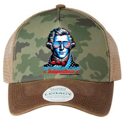 Bitches Love Independence Funny 4th Of July Thomas Jefferson Legacy Tie Dye Trucker Hat