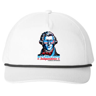 Bitches Love Independence Funny 4th Of July Thomas Jefferson Snapback Five-Panel Rope Hat