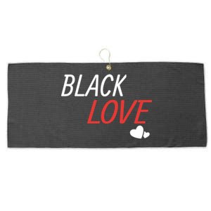 Black Love Is A Beautiful Work Of Art African Couple Gift Funny Gift Large Microfiber Waffle Golf Towel