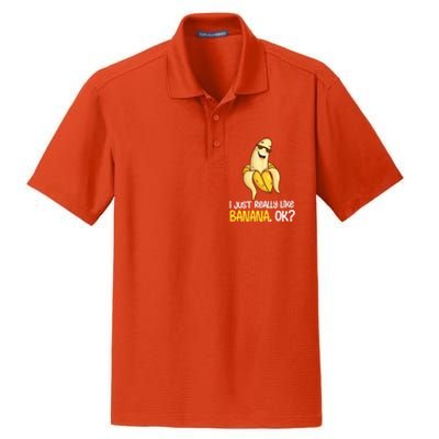 Banana Lover I Just Really Like Banana Fruit Cool Gift Dry Zone Grid Polo